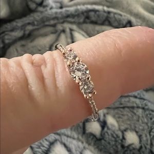 Pandora ring rose gold CZ